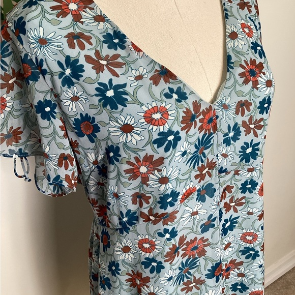 Madewell- Open-Back Mini Dress in Wildflower Garden- Size 10- MINT condition - Picture 4 of 7